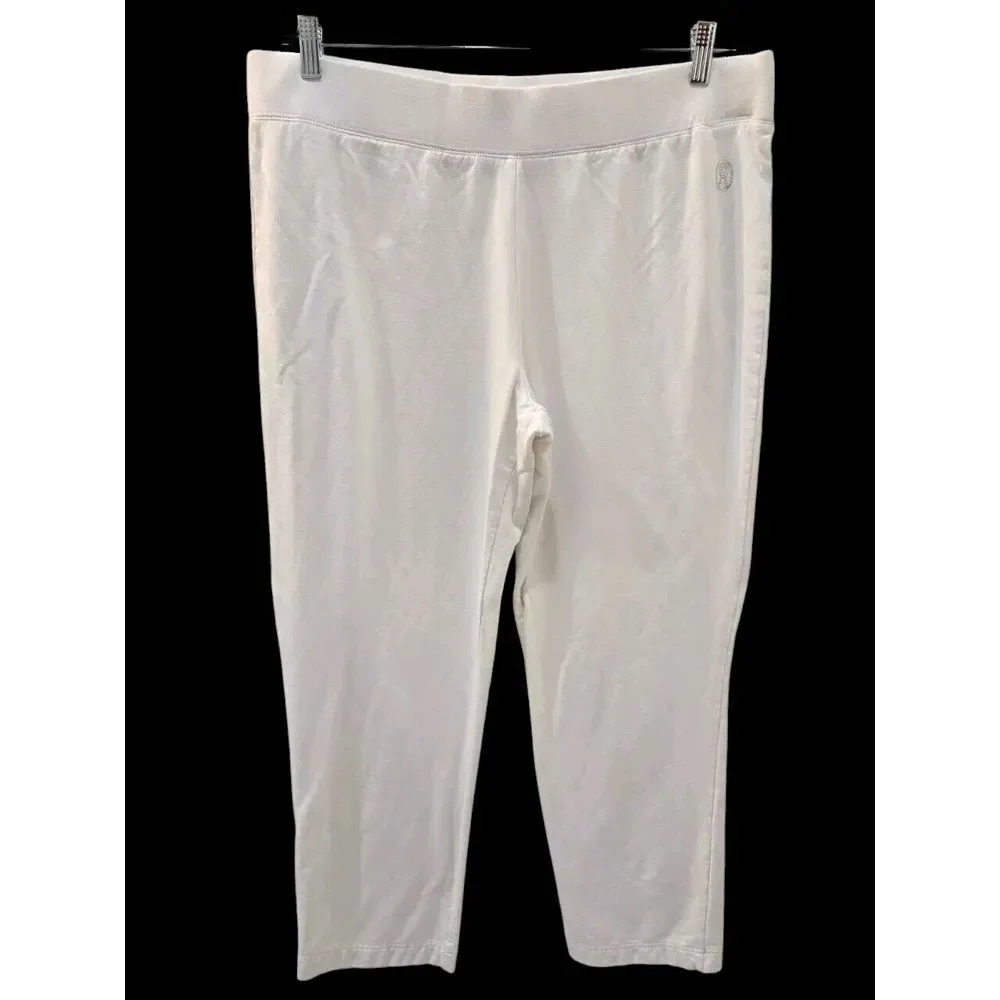Christine Alexander XL Cream Pant Cotton‎ Track Sweat Pant Dance Yoga Travel